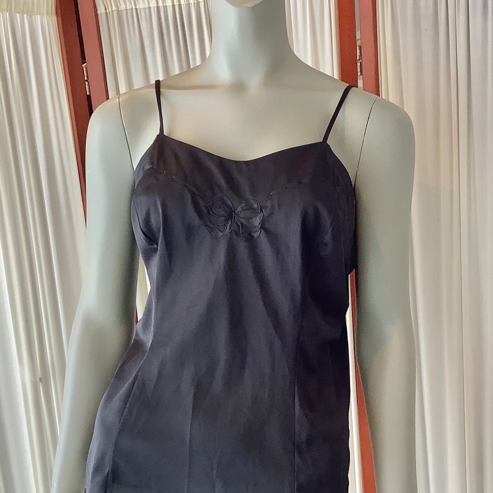Greenco Maid Vintage Camisole Black Tank Top Spaghetti Strap Size Large
